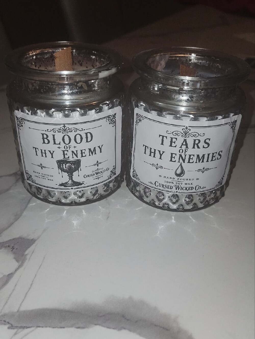Handcrafted Blood Of Thy Enemy & Tears Of Thy Enemies Candle Set - Picture 6 of 6